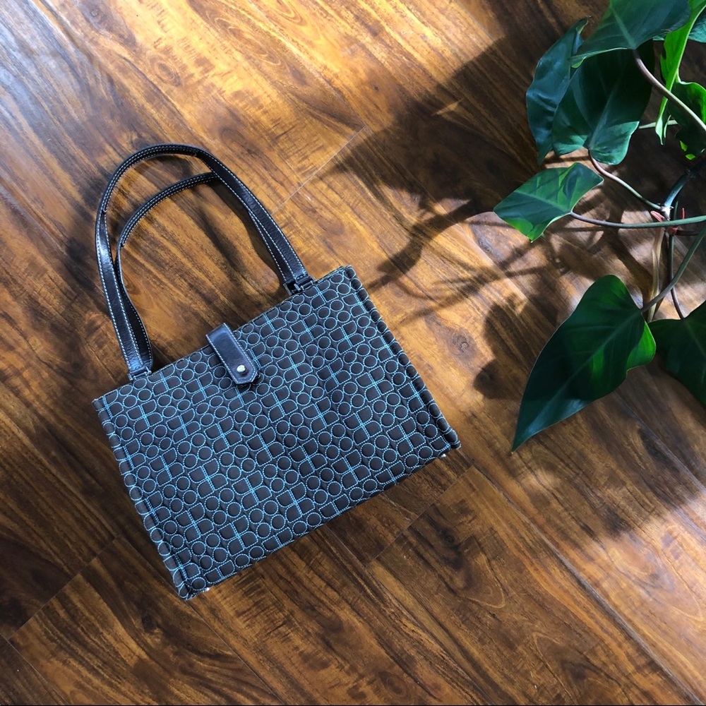 Vintage Kate Spade Brown Teal Embroidered Purse